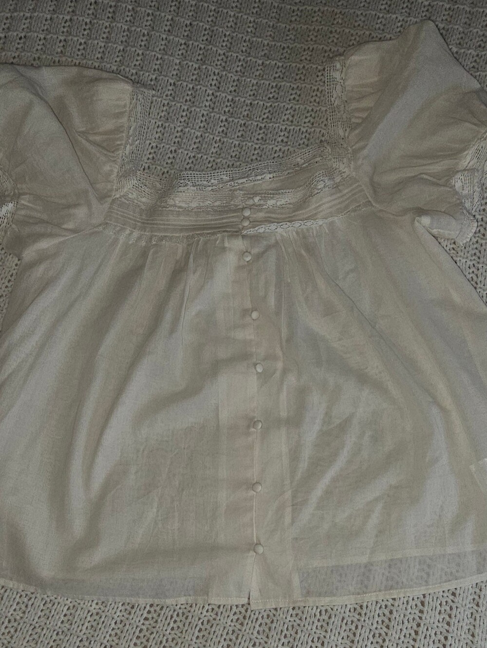 Joie Cotton Boho Cream Top Size M NWOT - Picture 6 of 7